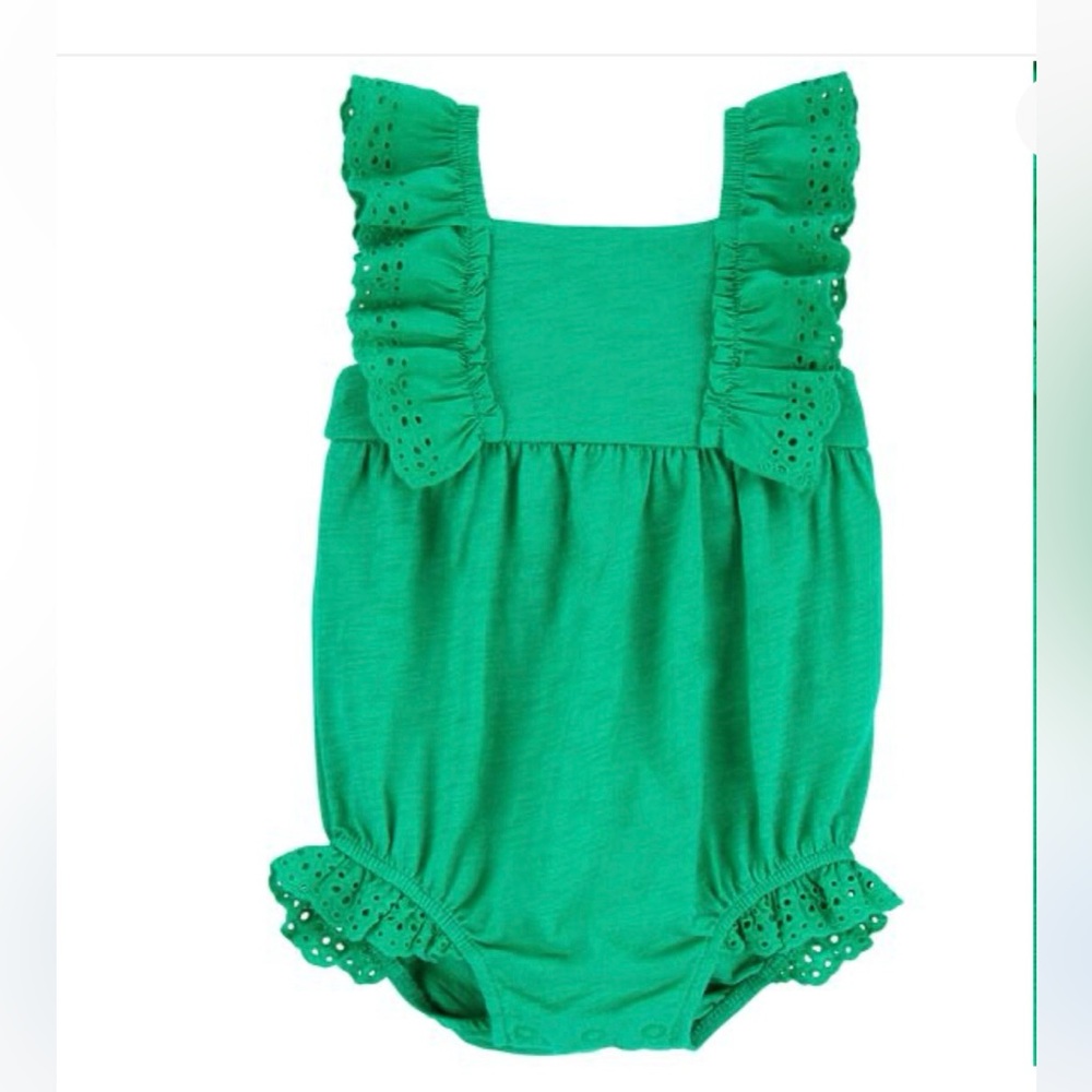 Carter’s girl baby bodysuit green